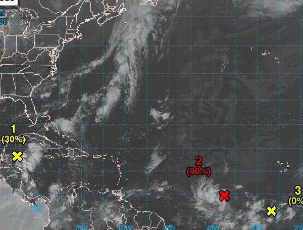 National Hurricane Center Tracks 3 Areas for Potential Tropical Development In The Atlantic