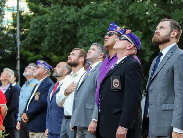 Tampa Honors Purple Heart Recipients With Flag Raising Ceremony And City Hall Illumination