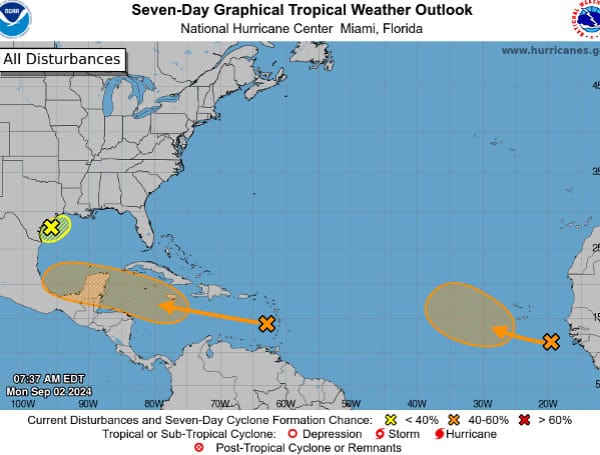 NHC: Tropical Development Possible In Multiple Areas