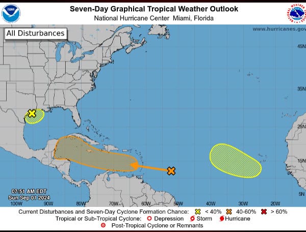 NHC Tracks Three Potential Tropical Systems, Texas And Louisiana Warned Of Flash Flooding