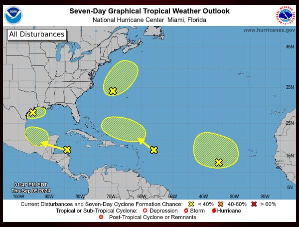 NHC Monitoring 5 Tropical Disturbances: Florida Keeps A Watchful Eye