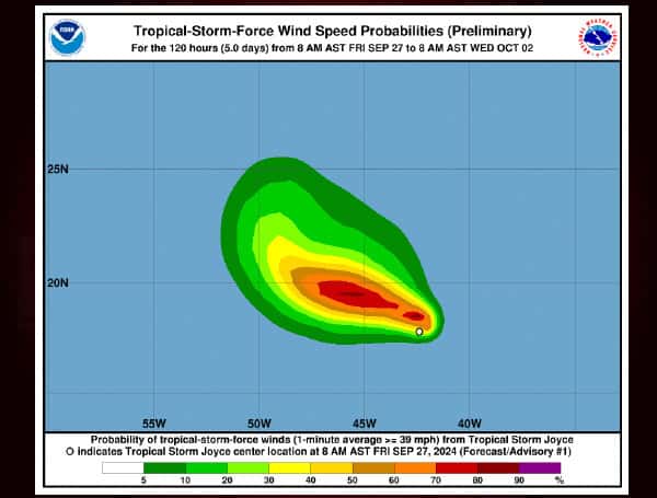 NHC: Tropical Storm Joyce Forms, Limited Intensification Expected