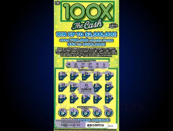 Apollo Beach Man Wins $2 Million From Florida Lottery Scratch-Off