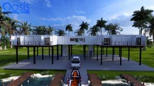 Oasis Engineering Unveils 10 Container Fishing Retreat in Louisiana Project