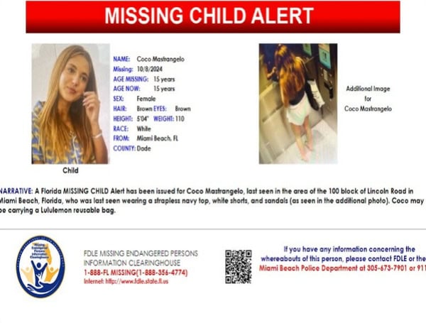 Florida Missing Child Alert: Have You Seen Coco Mastrangelo?