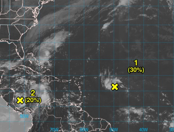 NHC: Two Systems In The Atlantic Could Bring Rain, Potential For Tropical Development