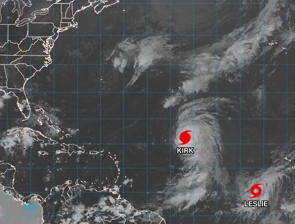 NHC: Hurricane Kirk Churns In Atlantic, While Gulf Disturbance Could Bring Rain To Florida