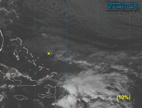 Tropical Disturbance AL98 Weakens Near The Bahamas