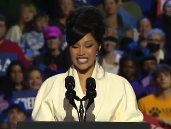 Watch: Harris-Endorsing Celeb Cardi B Left Speechless After Teleprompter Glitch