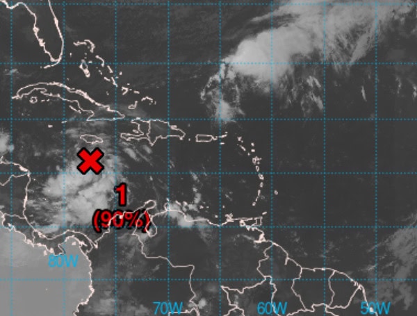 Tropical Depression Likely In Western Caribbean, Heavy Rain Expected In Jamaica: NHC