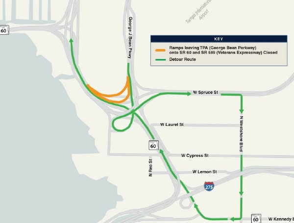 Tonight Only: Detour Alert For Exiting Tampa International Airport