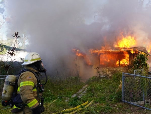 Tampa Fire Rescues One, Battles House Fire