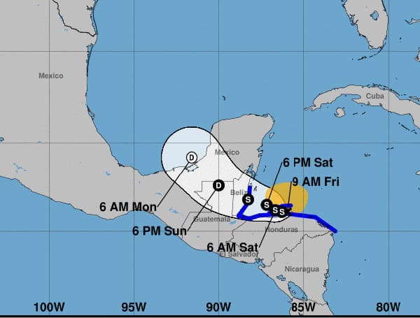 Tropical Storm Sara Weakens, Expected to Dissipate Over Yucatan Peninsula